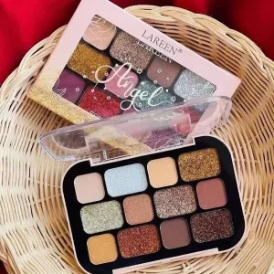 12 Color Matte Glitter Eyeshadow Highlighter Bronze Blush Eye Makeup Long Lasting Palette