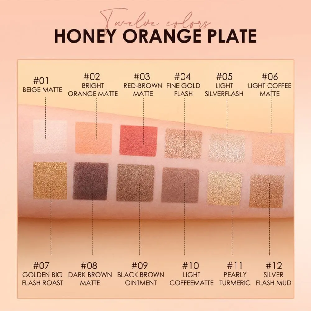 12 COLORS SHIMMER MATTE LONG-LASTING WATERPROOF EYE SHADOW