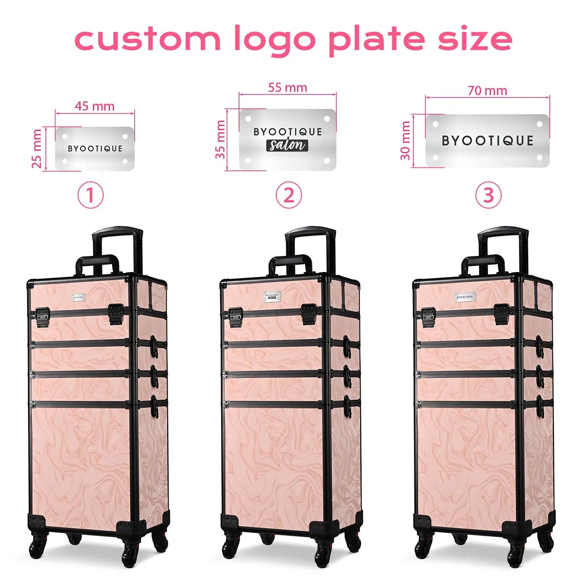 Byootique Custom Monogrammed Makeup Case Cosmetology 30ct/pk