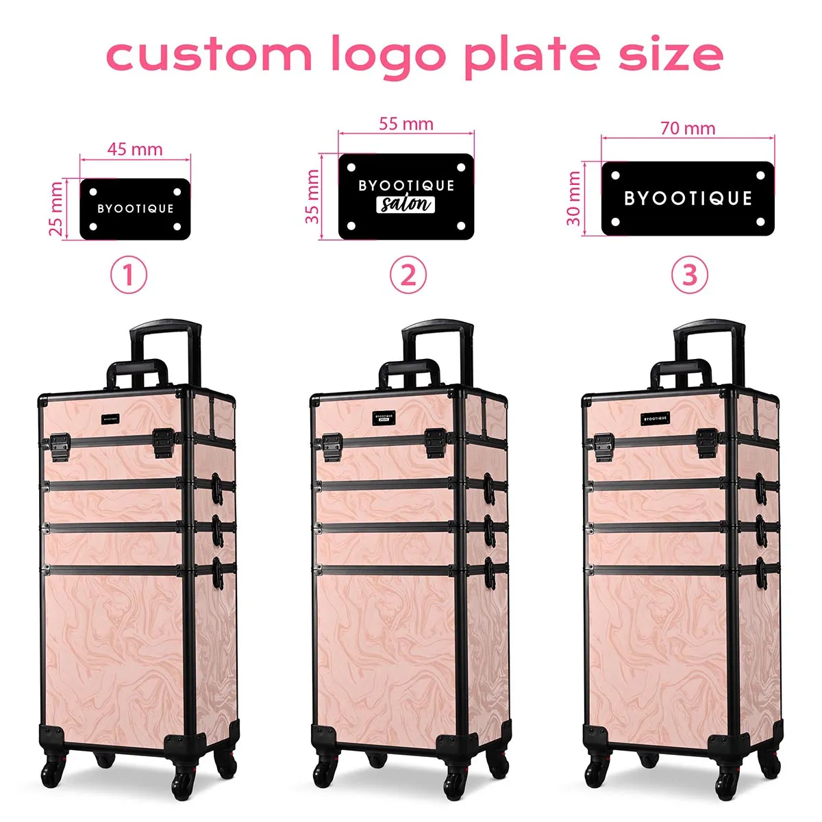 Byootique Custom Monogrammed Makeup Case Cosmetology 30ct/pk