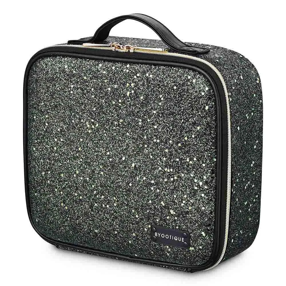 Byootique MassLux Makeup Case Brush Holder Storage Divider Glittered Black