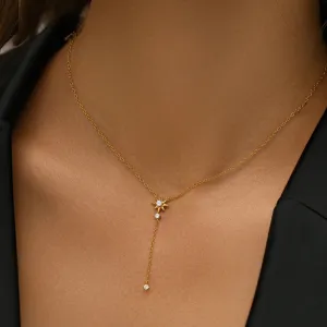 Dainty Stars Y-Shape Necklace