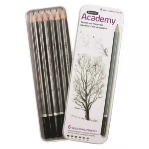 Derwent Academy Sketching Pencil - (Tin of 6)