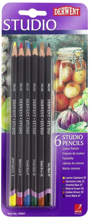 Derwent Studio Pencils Blister Pack of 6