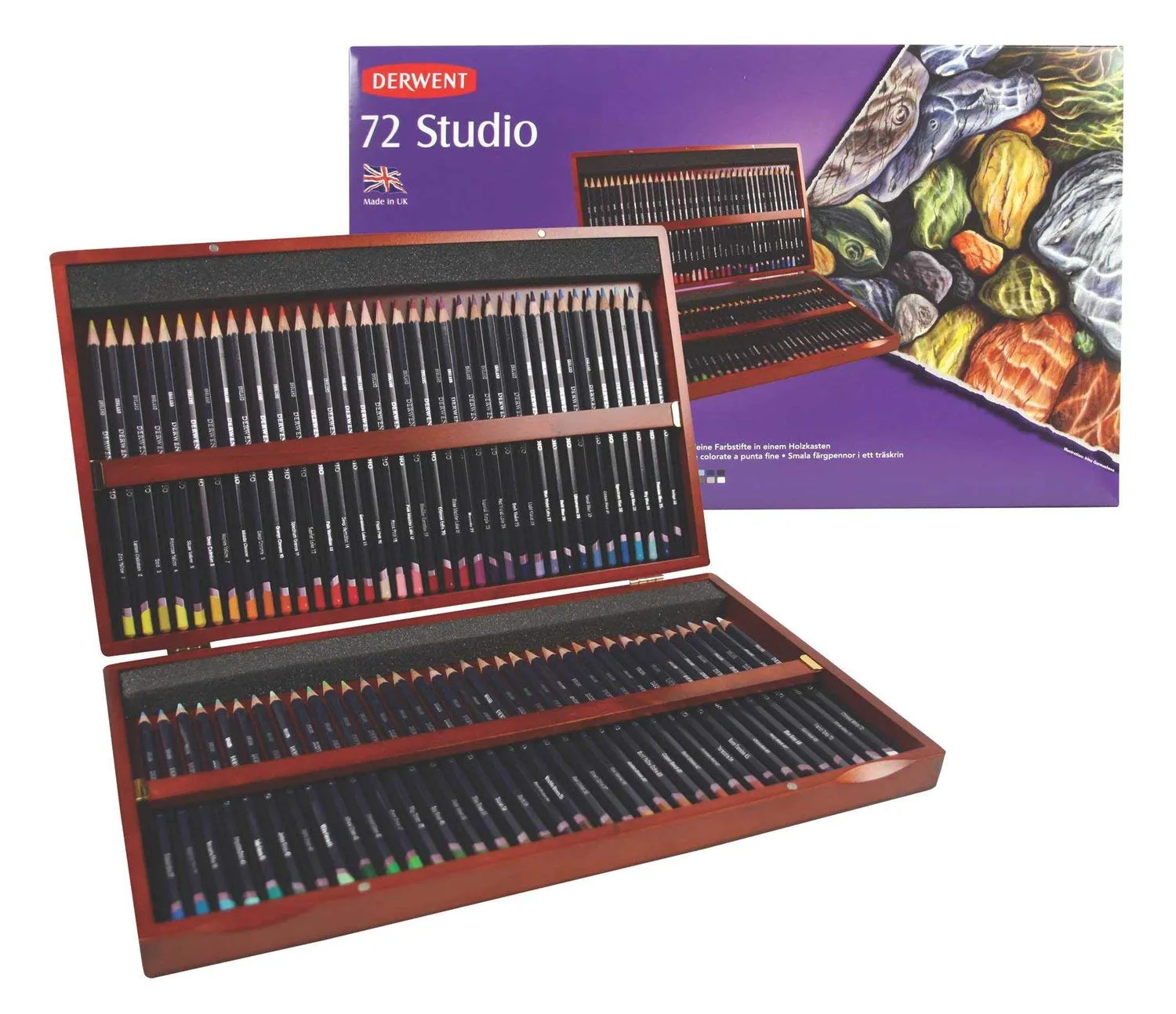Derwent Studio Pencils Wooden Box 72