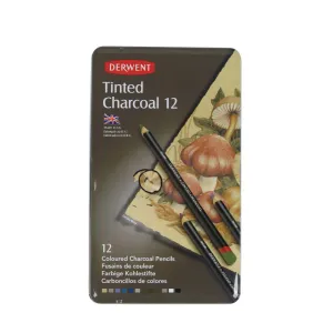 Derwent Tinted Charcoal Pencils - (Pack of 12)