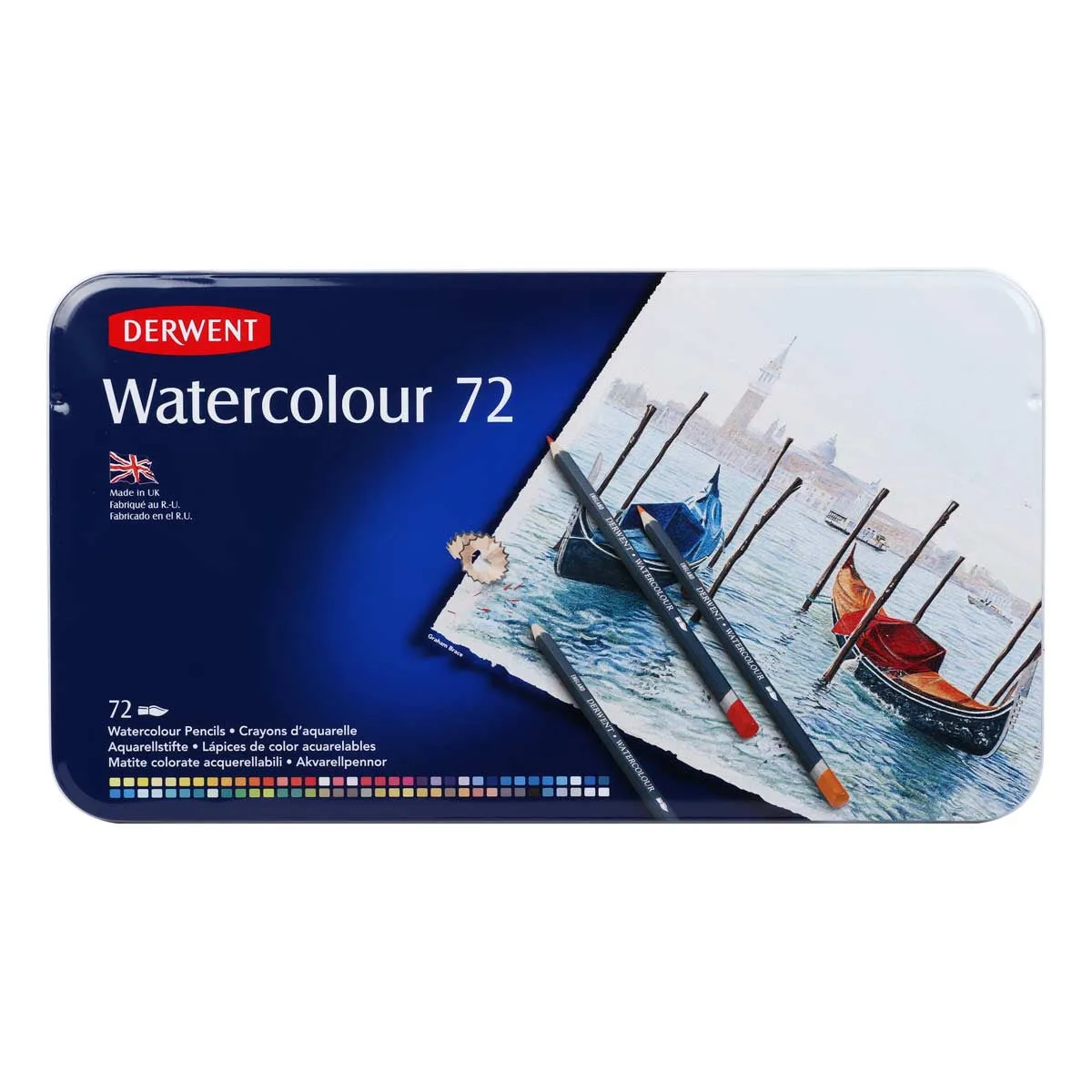 Derwent Watercolor Pencils Tin of 72