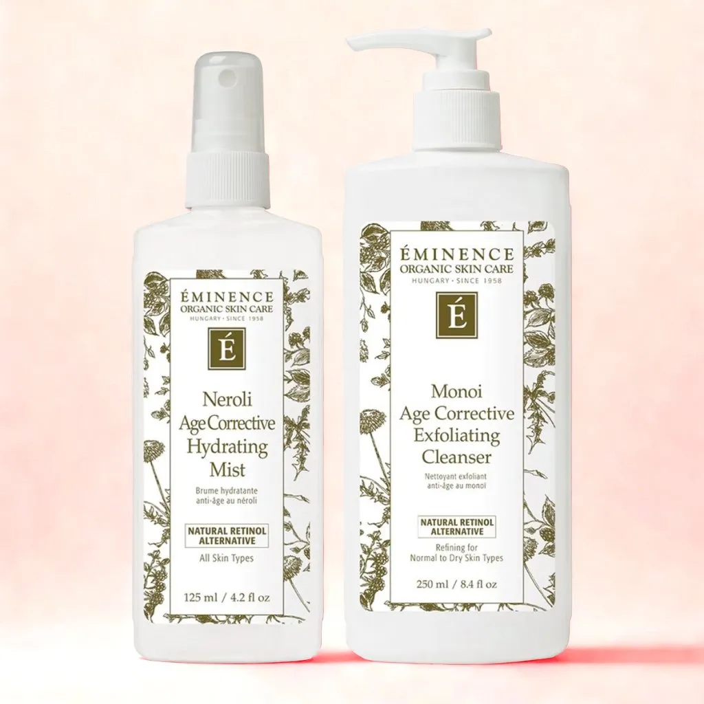 Eminence Organics Smooth & Refine Kit (Monoi Age Corrective Exfoliating Cleanser   Neroli Age Corrective Hydrating Mist)
