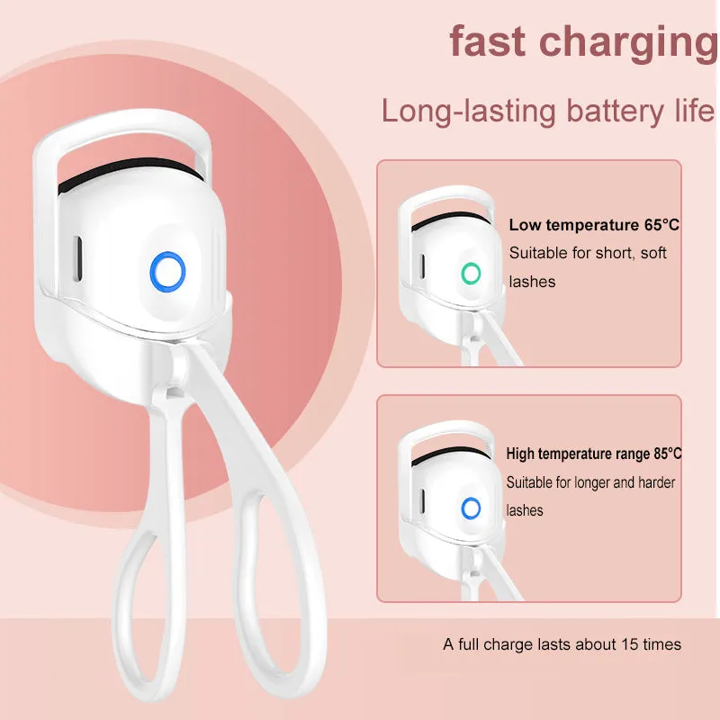 Eyelash Curler - Portable Electric Heated Comb Eye Lash - Long Lasting Eyelashes Curls - Thermal Eyelash Curler - Makeup Tools Heated - Eyelash Curlers- Rechargeable Electric Eyelash Curler - Handheld Eyelash Heat
