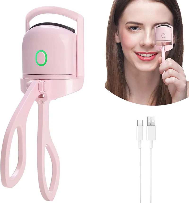 Eyelash Curler - Portable Electric Heated Comb Eye Lash - Long Lasting Eyelashes Curls - Thermal Eyelash Curler - Makeup Tools Heated - Eyelash Curlers- Rechargeable Electric Eyelash Curler - Handheld Eyelash Heat