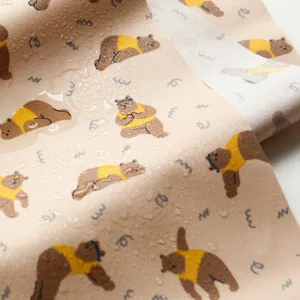 Laminated fabric (cotton) - Yoga bear Waterproof 膠膜防水