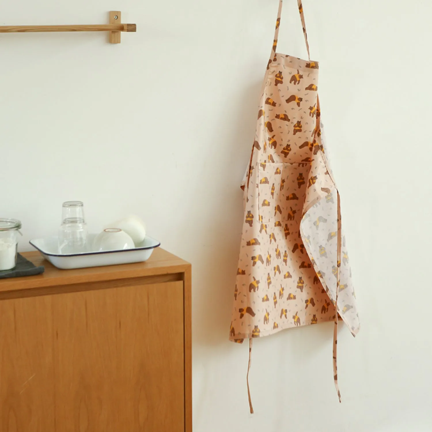 Laminated fabric (cotton) - Yoga bear Waterproof 膠膜防水