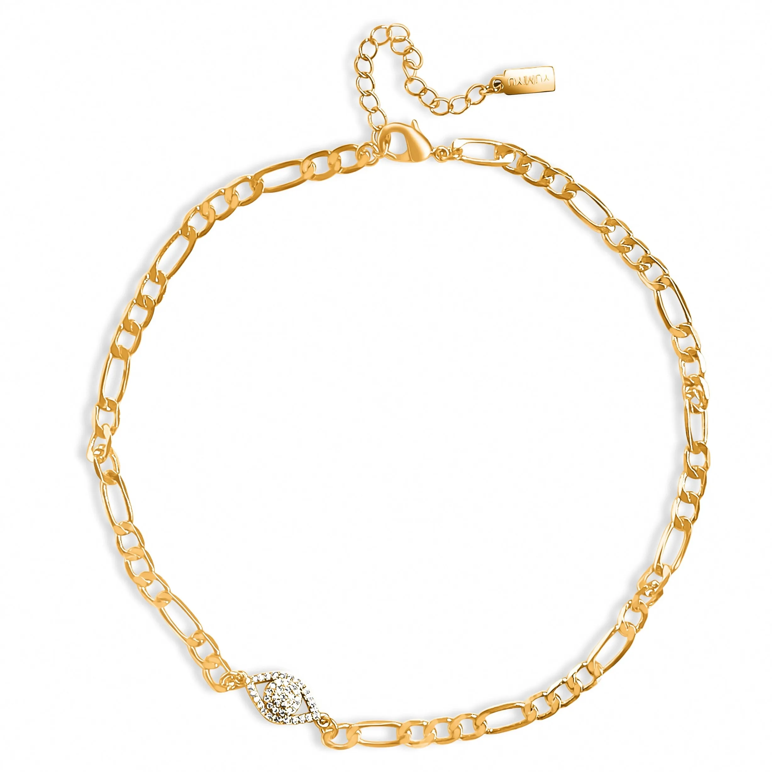 Luna Evil Eye Choker - Gold Filled