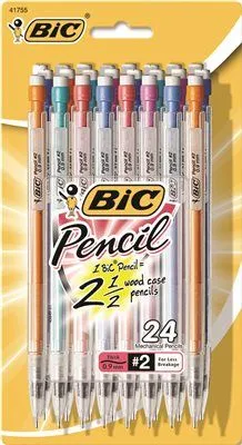 Mechanical Pencils With Colorful Barrels 0.9 Mm Assorted 24 Per Pack