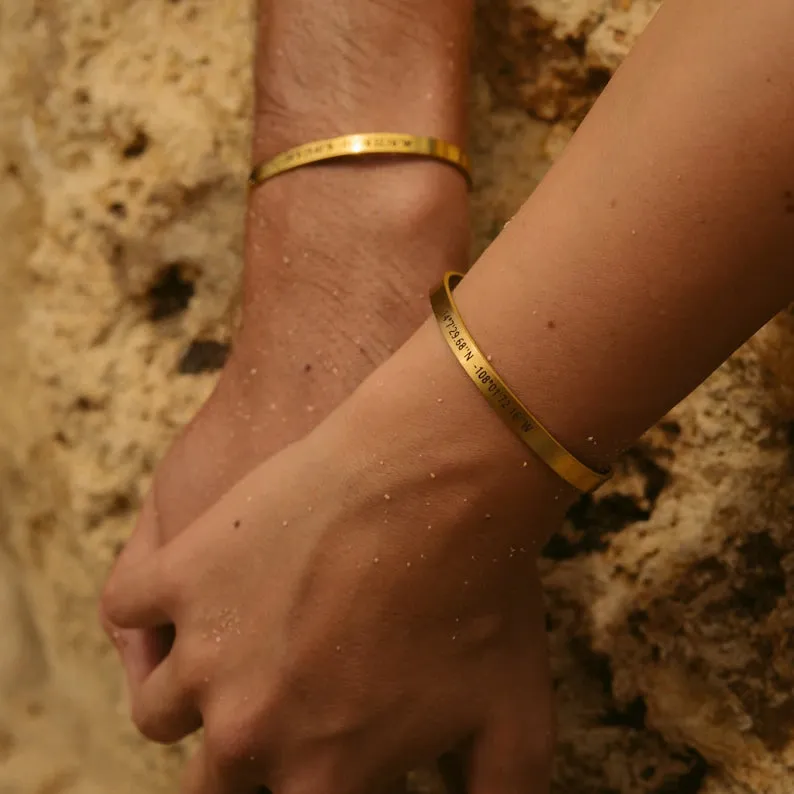 MEMORY - Custom Engraved Cuff Bracelet