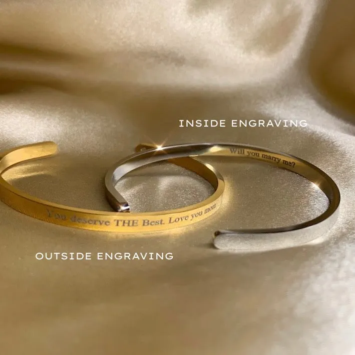 MEMORY - Custom Engraved Cuff Bracelet