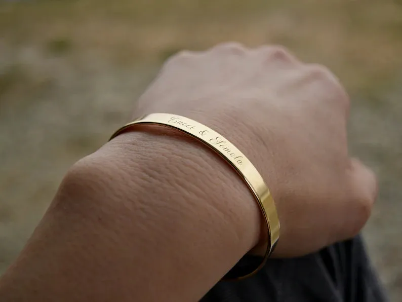 MEMORY - Custom Engraved Cuff Bracelet