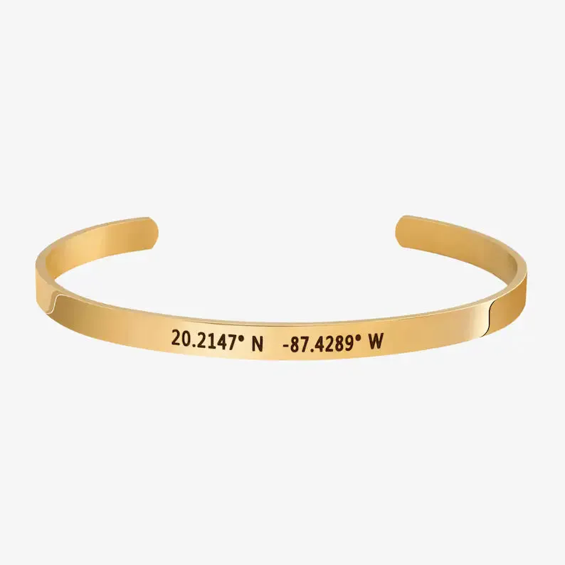 MEMORY - Custom Engraved Cuff Bracelet
