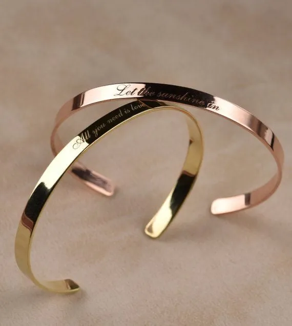 MEMORY - Custom Engraved Cuff Bracelet