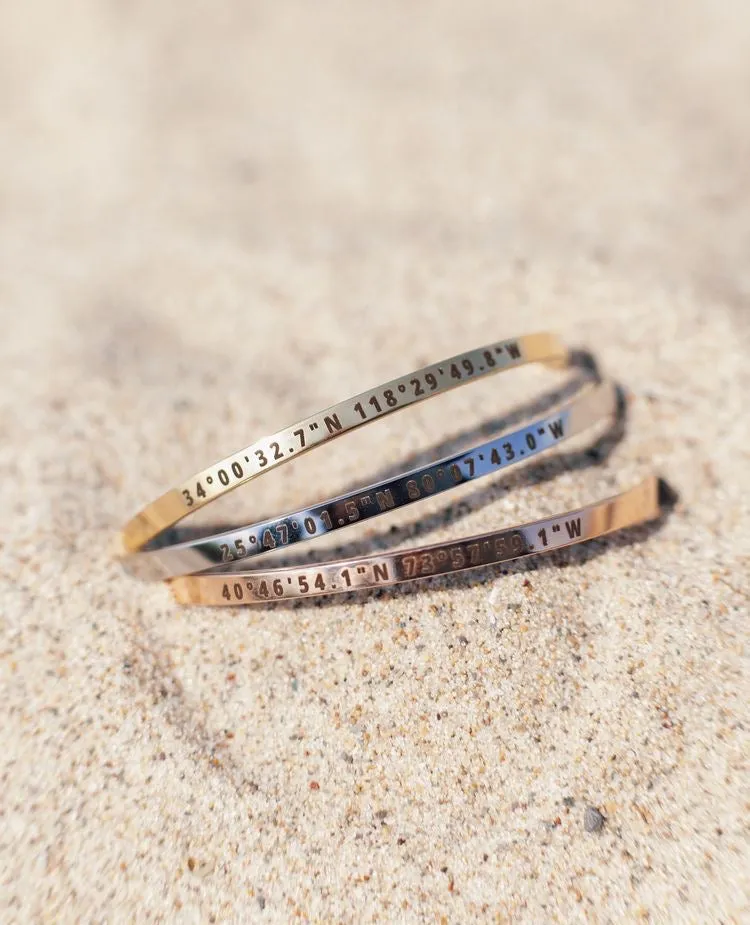 MEMORY - Custom Engraved Cuff Bracelet
