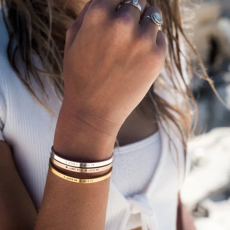 MEMORY - Custom Engraved Cuff Bracelet
