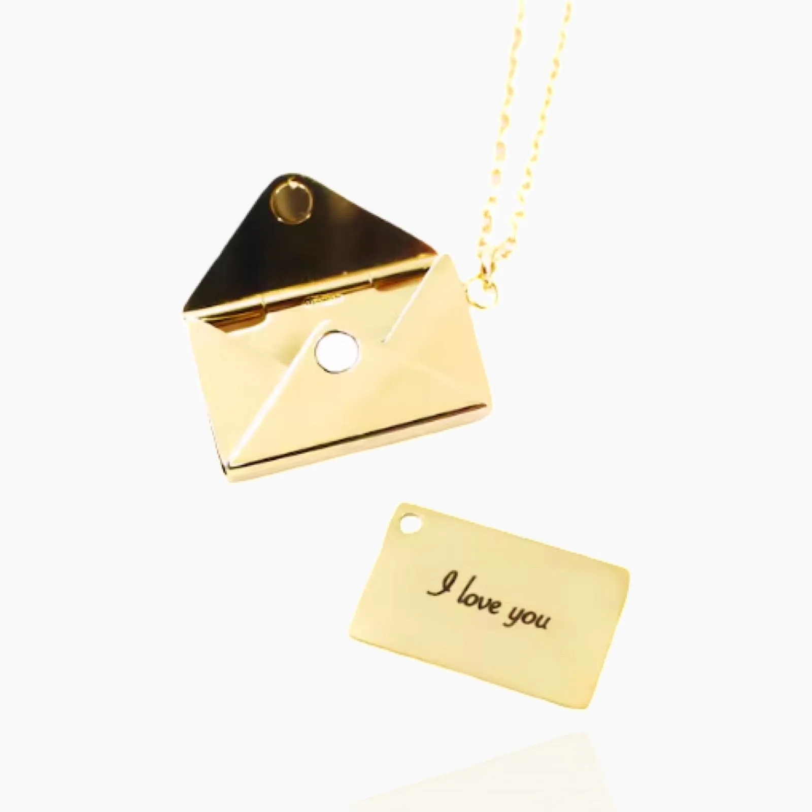 MEMORY - Custom Engraved Envelope Necklace