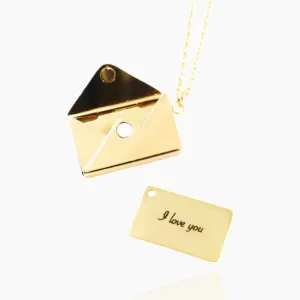MEMORY - Custom Engraved Envelope Necklace