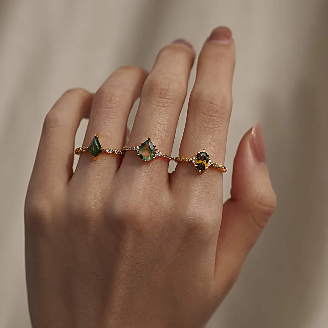 Moss Agate Ring