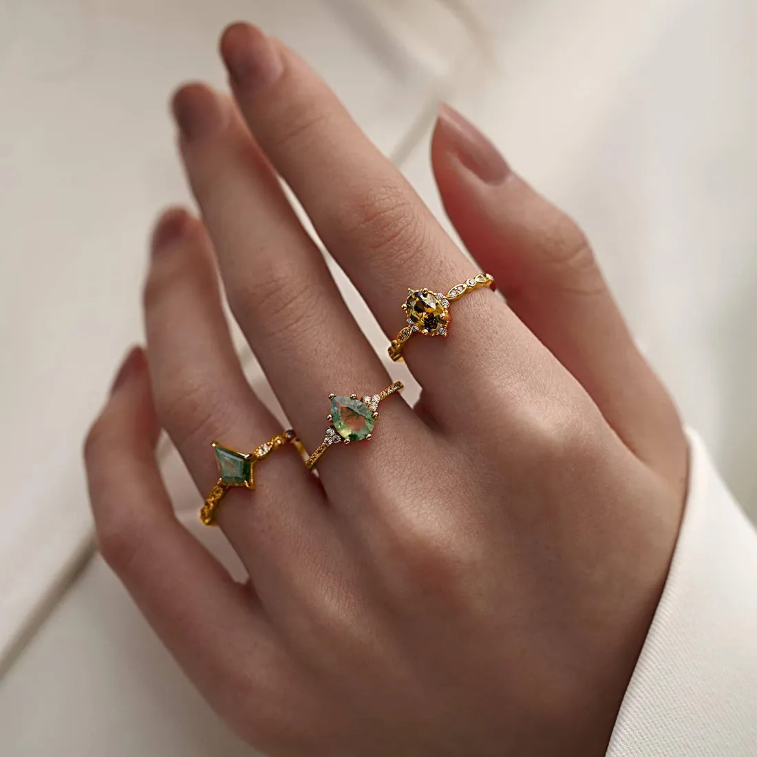 Moss Agate Ring