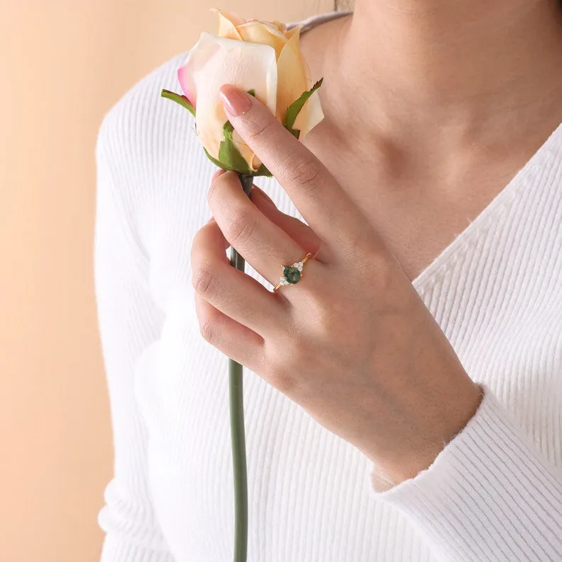 Moss Agate Ring