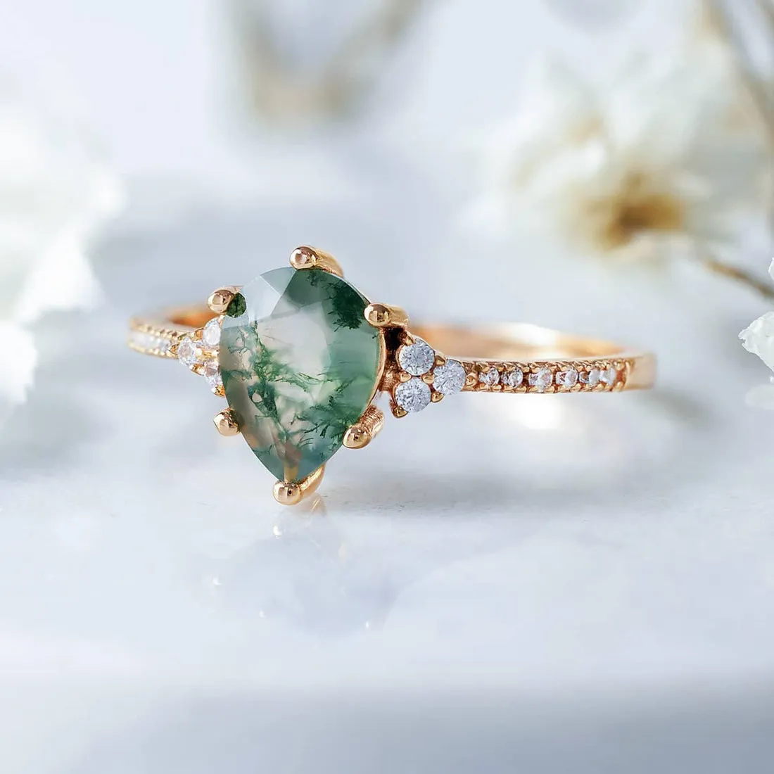 Moss Agate Ring