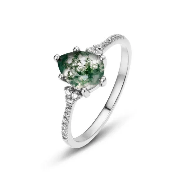 Moss Agate Ring