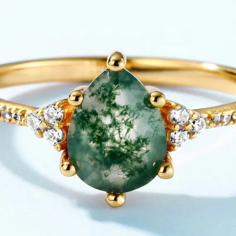 Moss Agate Ring