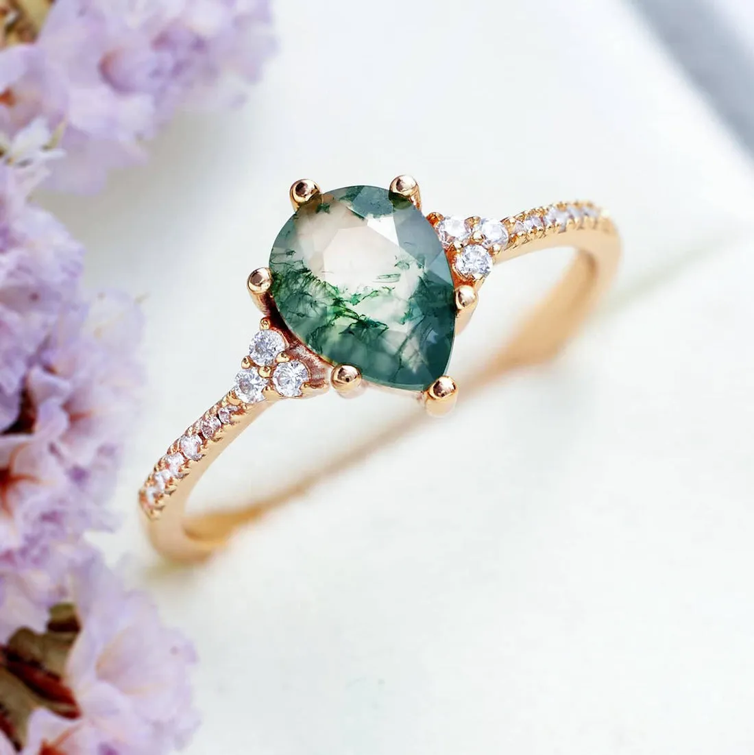 Moss Agate Ring