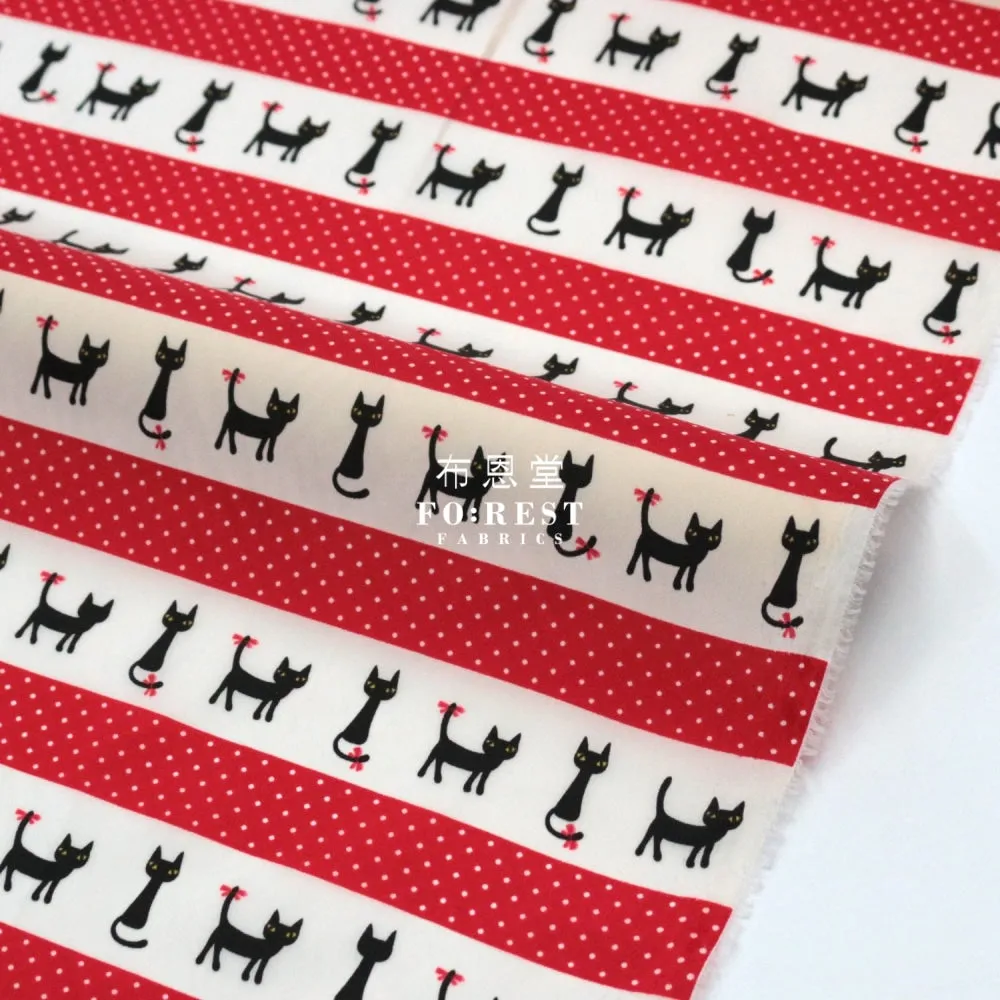 Nylon Waterproof - Cats dot薄防水Red