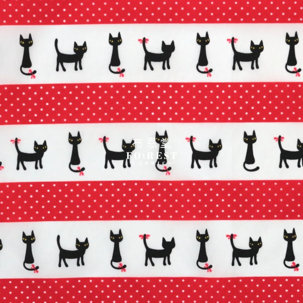 Nylon Waterproof - Cats dot薄防水Red