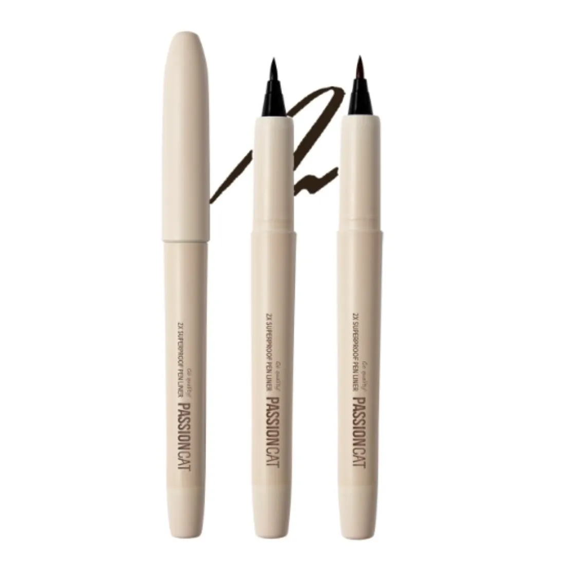 PassionCat 2X Superproof Pen Liner (#1 Vegan Brown) 韩国PassionCat 2X 超持久眼线液笔 (#1黑色) 1g