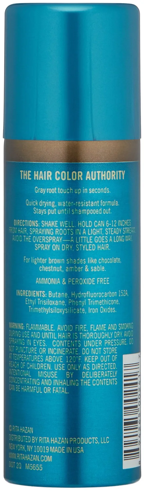 Rita Hazan Root Concealer Touch Up Spray, Light Brown Cover Up Gray, 2 oz