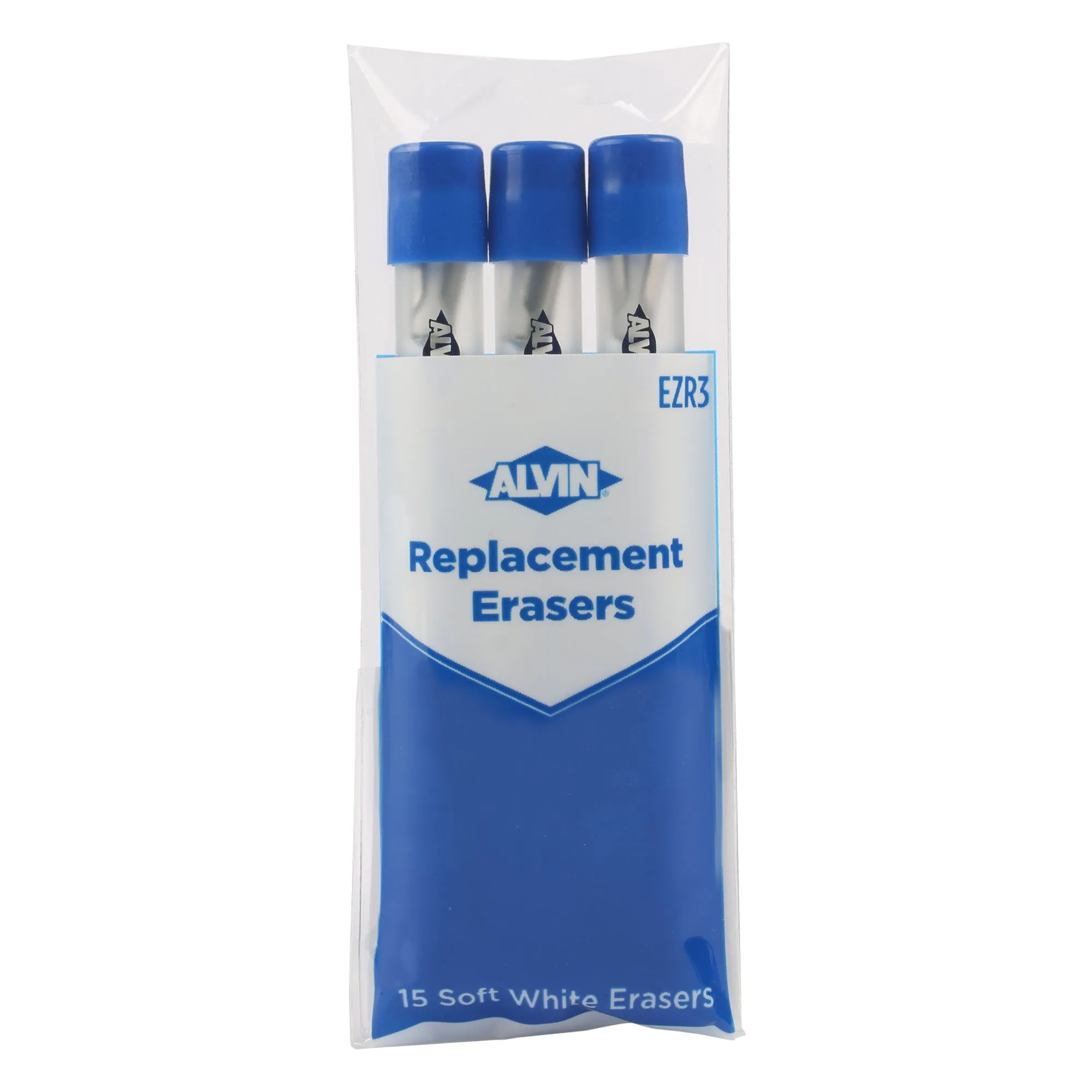 Soft White Eraser Replacements: Pack of 15