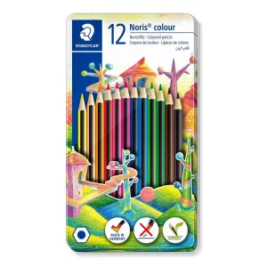 Staedtler 185 M12 Noris Coloring Pencils - (Tin of 12 Pencils)