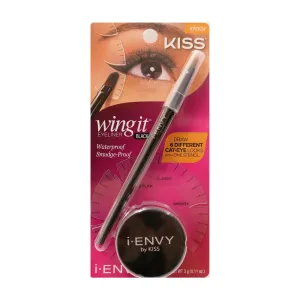 Kiss Wing It Eyeliner Kit, 3g - Adjustable Liquid Eyeliner Set