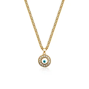 Wise Guidance Evil Eye Necklace - Gold Filled